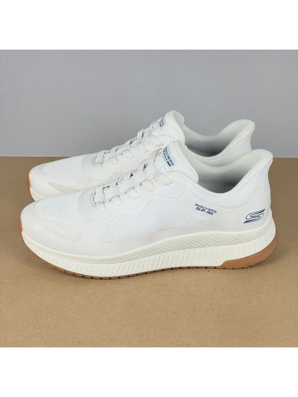 Skechers Bobs Slip-Ins Sport Chaos Athletic Shoes Mens 10.5 White Gum Handsfree
